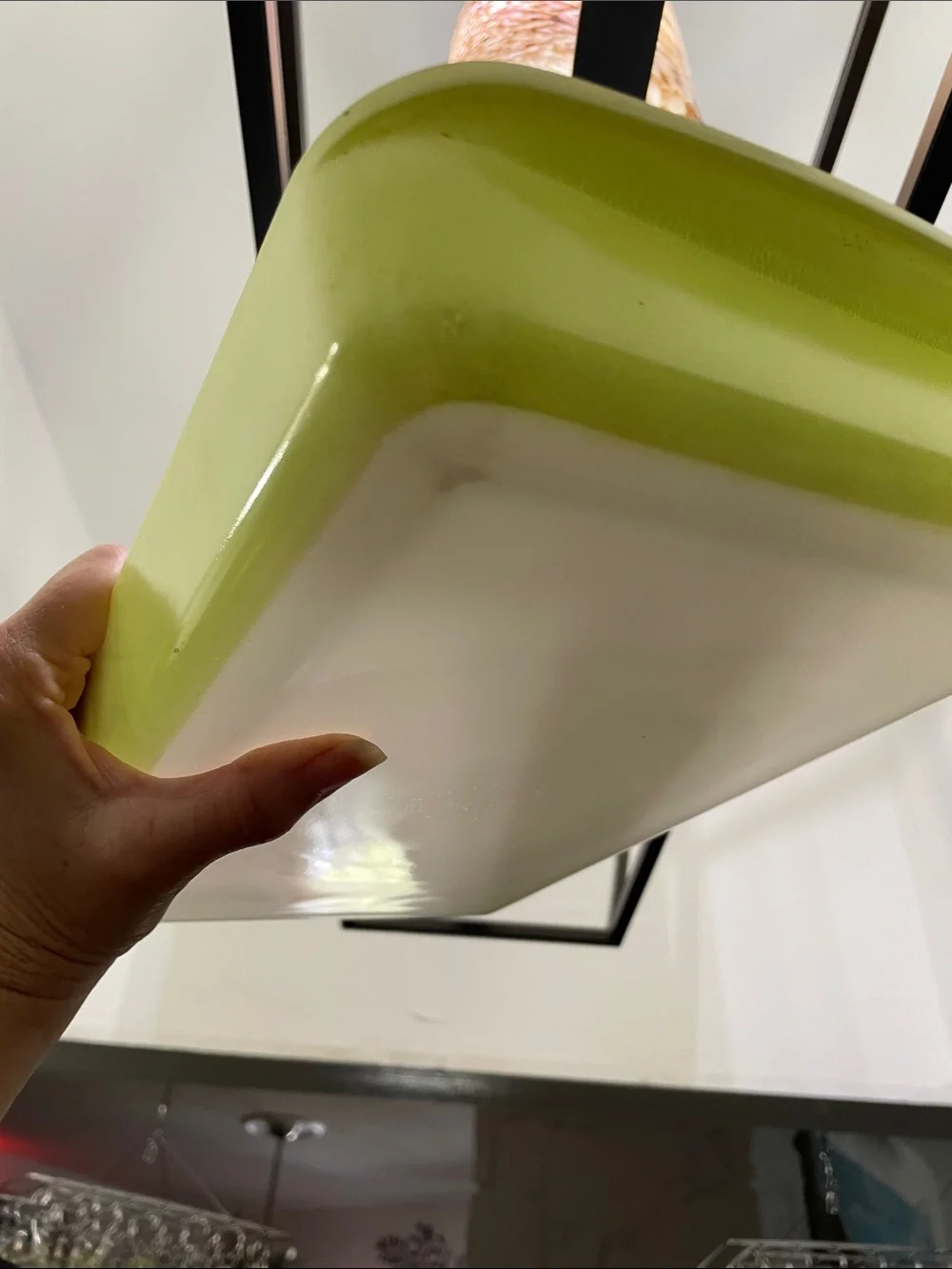 Pyrex Lime Green 2 Qt Ceramic Rectangular Baking Dish - Home Kitchen